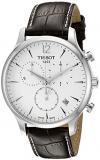 Tissot T0636171603700 Tradition Men's Chrono Quartz Silver Dial Watch with Brown Leather Strap