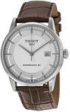 Tissot Luxury Powermatic 80 Automatic Silver Dial Brown Leather Mens Watch T0864071603100