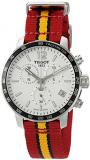 Tissot Men's 'Quickster' Swiss Quartz Stainless Steel and Nylon Watch, Multi Color (Model: T0954171703708)