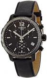 Tissot Quickster Chronograph Black Dial Black Leather Mens Watch T0954173605702