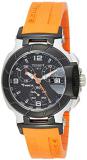 Tissot Women's T0482172705700 T-Race Black Chronograph Dial Orange Strap Watch