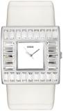 GUESS? Women's W11524L4 Crystal Accented White Patent Leather Watch