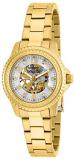 Invicta Women's Angel Mechanical Watch with Stainless Steel Strap, Gold, 16 (Model: 16704)