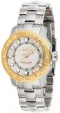 Invicta 1994 Pro Diver Womens SS case Goldtone bezel silver dial SS Bracele...