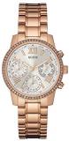 Guess Women's Quartz Watch with Stainless Steel Strap, Gold, 22 (Model: W0623L2)