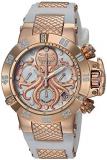Invicta Women's Subaqua Stainless Steel Quartz Watch with Silicone Strap, White, 25.7 (Model: 28747)