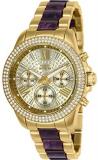 Invicta Women's Angel Gold-Tone Dial Steel Bracelet &amp; Case Swiss Quartz Analog Watch 20508