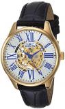 Invicta Women's Vintage Stainless Steel Automatic-self-Wind Watch with Leather Calfskin Strap, Black, 20 (Model: 23659)