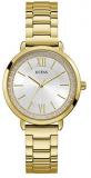 Guess Ladies posh Womens Analog Quartz Watch with Stainless Steel Gold Plated Bracelet W1231L2