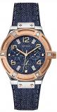 GUESS Women's W0289L1 Iconic Blue Denim Multi-Function Watch