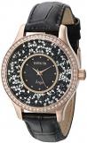 Invicta Women's Angel Stainless Steel Quartz Watch with Leather Calfskin Strap, Black, 18 (Model: 24565)