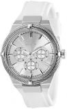 Invicta Women's Bolt Stainless Steel Quartz Watch with Polyurethane Strap, White, 22 (Model: 28909)