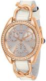 Invicta Women's Angel Stainless Steel Quartz Watch with Leather Strap, White, Grey, 17 (Model: 31209)