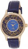 Invicta Women's Angel Stainless Steel Quartz Watch with Leather Calfskin Strap, Blue, 18 (Model: 24590)