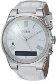 GUESS Women's Stainless Steel Connect Smart Watch - Amazon Alexa, iOS and Android Compatible, Color: Silver (Model: C0002MC1)