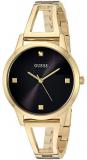 GUESS  Gold-Tone + Black Genuine Diamond Watch with Self-Adjustable Bracelet. Color: Gold-Tone (Model: U1198L3)