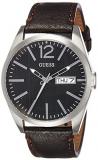 Guess Vertigo Brown Dial Leather Strap Men's Watch W0658G3
