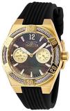 Invicta Women's Bolt Stainless Steel Quartz Watch with Silicone Strap, Black, 21 (Model: 29195)