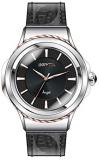 Invicta Women's Angel Stainless Steel Quartz Watch with Leather Strap, Black, 18...