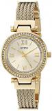 GUESS Women's Stainless Steel Casual Wire Bangle Bracelet Watch