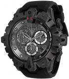 Invicta Men's Reserve Venom Stainless Steel Quartz Watch with Silicone Strap, Black, 26 (Model: 32134)