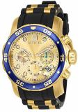 Invicta 17881 Mens Pro Diver Quartz Multifunction Gold Dial Watch with Gold & Black Tone