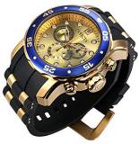 Invicta 17881 Mens Pro Diver Quartz Multifunction Gold Dial Watch with Gold & Black Tone