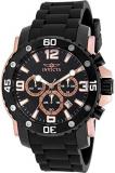INVICTA Pro Diver Men 48mm Stainless Steel Rose Gold + Black + Stainless Steel Black dial VD53 Quartz