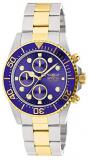 Men's Two Tone Stainless Steel Pro Diver Quartz Chronograph Blue Dial