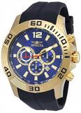 Invicta Pro Diver Chronograph Blue Dial Black Silicone Mens Watch 20299
