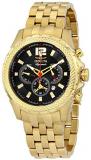 Invicta Signature II Chronograph Black Dial Gold-tone Stainless Steel Mens Watch 7474
