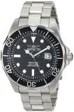 Invicta Men's 12562X Pro Diver Black Carbon Fiber Dial Stainless Steel Watch