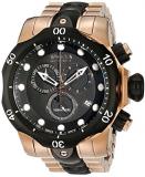 Invicta Men's 5728 Reserve Collection Black Ion-Plated and Rose Gold-Tone Chronograph Watch