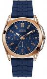 Guess Vertex Mens Analog Japanese Quartz Watch with Silicone Bracelet W1177G4