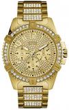 Guess Frontier Quartz Gold Dial Men's Watch W0799G2