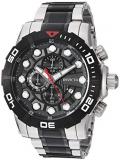 Invicta Men's Sea Hunter Quartz Watch with Stainless Steel Strap, Silver and Black, 25.6 (Model: 28263)
