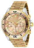 Invicta Men's Pro Diver Quartz Watch with Stainless Steel Strap, Rose Gold, 22 (Model: 27475)