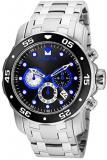Invicta Men's Pro Diver Quartz Watch with Stainless-Steel Strap, Silver, 26 (Model: 24848)