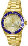 Invicta 886678147854 Mens 14124 Pro Diver Quartz 3 Hand Gold Dial Watch