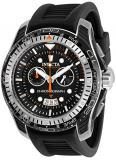 Invicta Men's Hydromax Stainless Steel Quartz Watch with Silicone Strap, Black, 24 (Model: 29571)