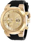 Invicta Men's Aviator Stainless Steel Quartz Watch with Silicone Strap, Black, 32 (Model: 31582)