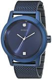 GUESS Men's Stainless Steel Diamond Dial Mesh Bracelet Watch