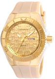 Invicta Men's Cruise Monogram Stainless Steel Quartz Watch with Silicone Strap, Beige, 29 (Model: TM-115064)