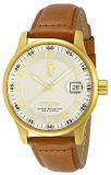 Invicta Men's 12824 I-Force Cream Dial Light Brown Leather Strap Watch