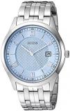 GUESS  Classic Stainless Steel Bracelet Watch with Sky Blue Dial + Date. Color: Silver-Tone (Model: U1218G3)