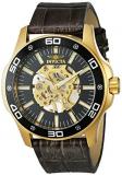 Invicta Men's Specialty Mechanical-Hand-Wind Watch with Leather Calfskin Strap, Grey (Model: 17261)