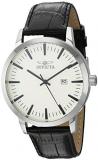 Invicta Men's 'Specialty' Quartz Stainless Steel and Leather Casual Watch, Color:Black (Model: 22314)