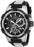 Invicta Men's Aviator Stainless Steel Quartz Watch with Silicone Strap, Two Tone, 30 (Model: 25860)