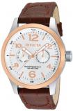 Invicta Men's 13010 I-Force Stainless Steel Watch with Brown Leather Band
