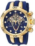 Invicta Men's Venom Stainless Steel Quartz Watch with Silicone Strap, Blue, 36 (Model: 28388)